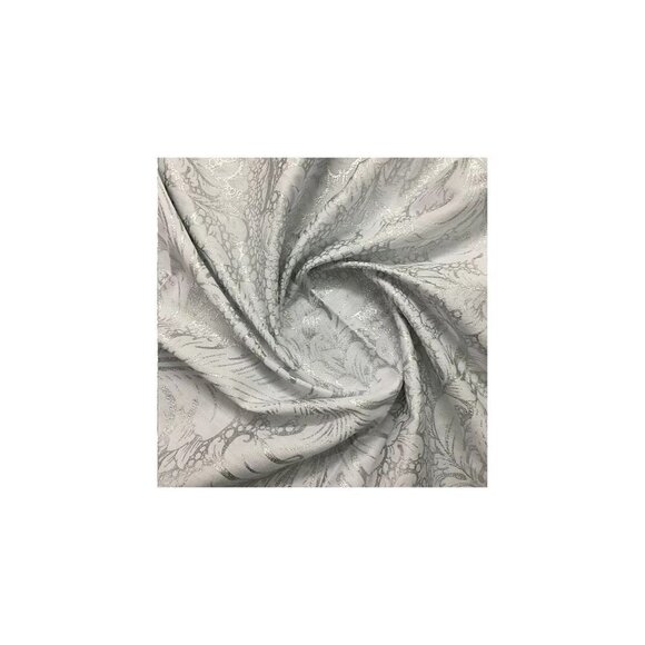 DAINTY HOME 70x72 Baroque Metallic Shower Curtain Silver | 70x72 - Picture 3 of 3